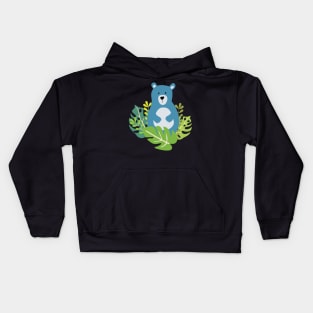 cute bear in the forest Kids Hoodie